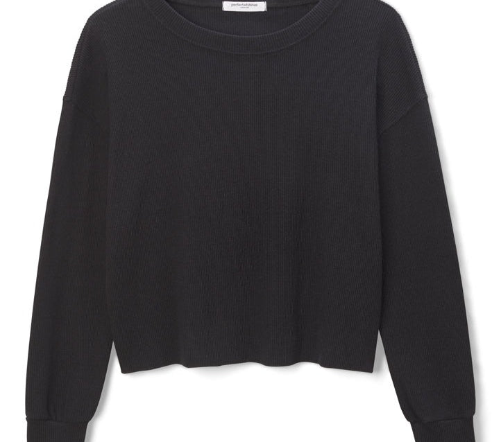 Isla Ribbed Pullover Sweatshirt Clothing perfectwhitetee XS  