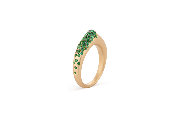 The Arch Lucky Stripe Ring Stack Nada Ghazal   