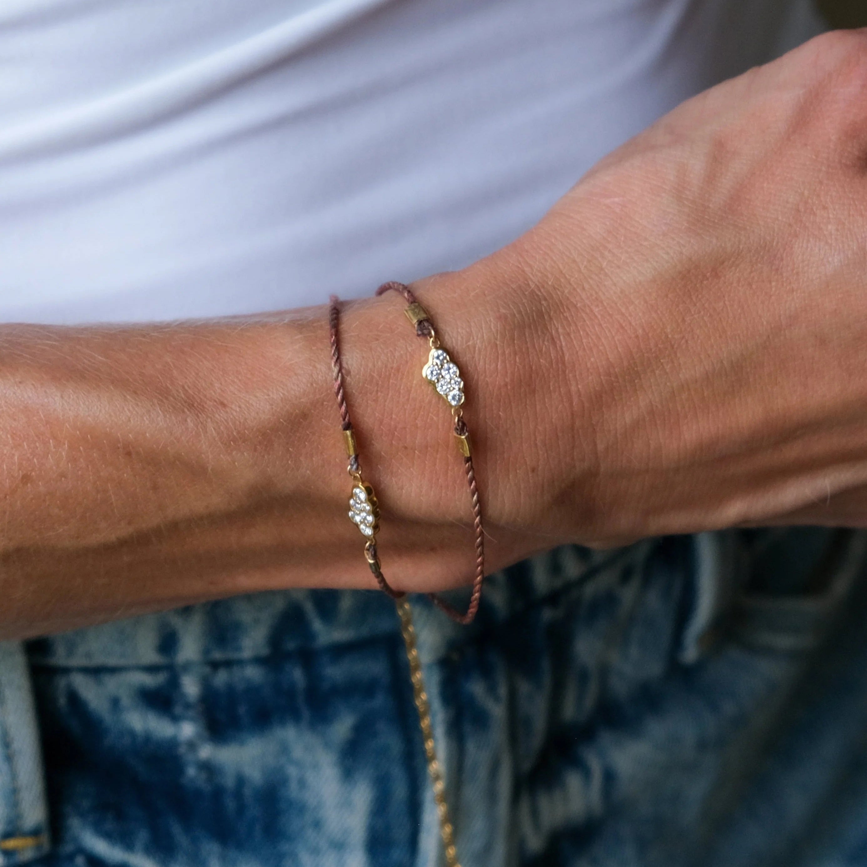 Triple Cloud Corded Choker Choker Necklace The Finest Stack
