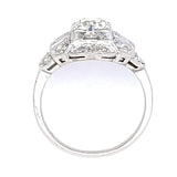 1930s Art Deco Diamond Platinum Ring Cocktail Ring Roseark Vintage