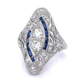 Original Art Deco European Diamond Ring Statement Ring Roseark Vintage