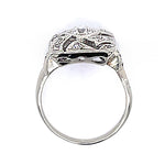 Vintage 1930s European Diamond Ring Cocktail Ring Roseark Vintage