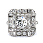 Art Deco Circa 1500s Old European Diamond Ring Statement Ring Roseark Vintage