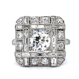 Art Deco Circa 1500s Old European Diamond Ring Statement Ring Roseark Vintage