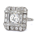 Art Deco Circa 1500s Old European Diamond Ring Statement Ring Roseark Vintage