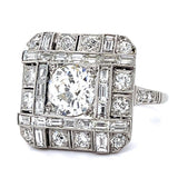 Art Deco Circa 1500s Old European Diamond Ring Statement Ring Roseark Vintage
