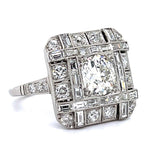 Art Deco Circa 1500s Old European Diamond Ring Statement Ring Roseark Vintage