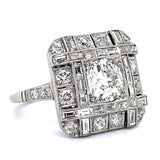 Art Deco Circa 1500s Old European Diamond Ring Statement Ring Roseark Vintage