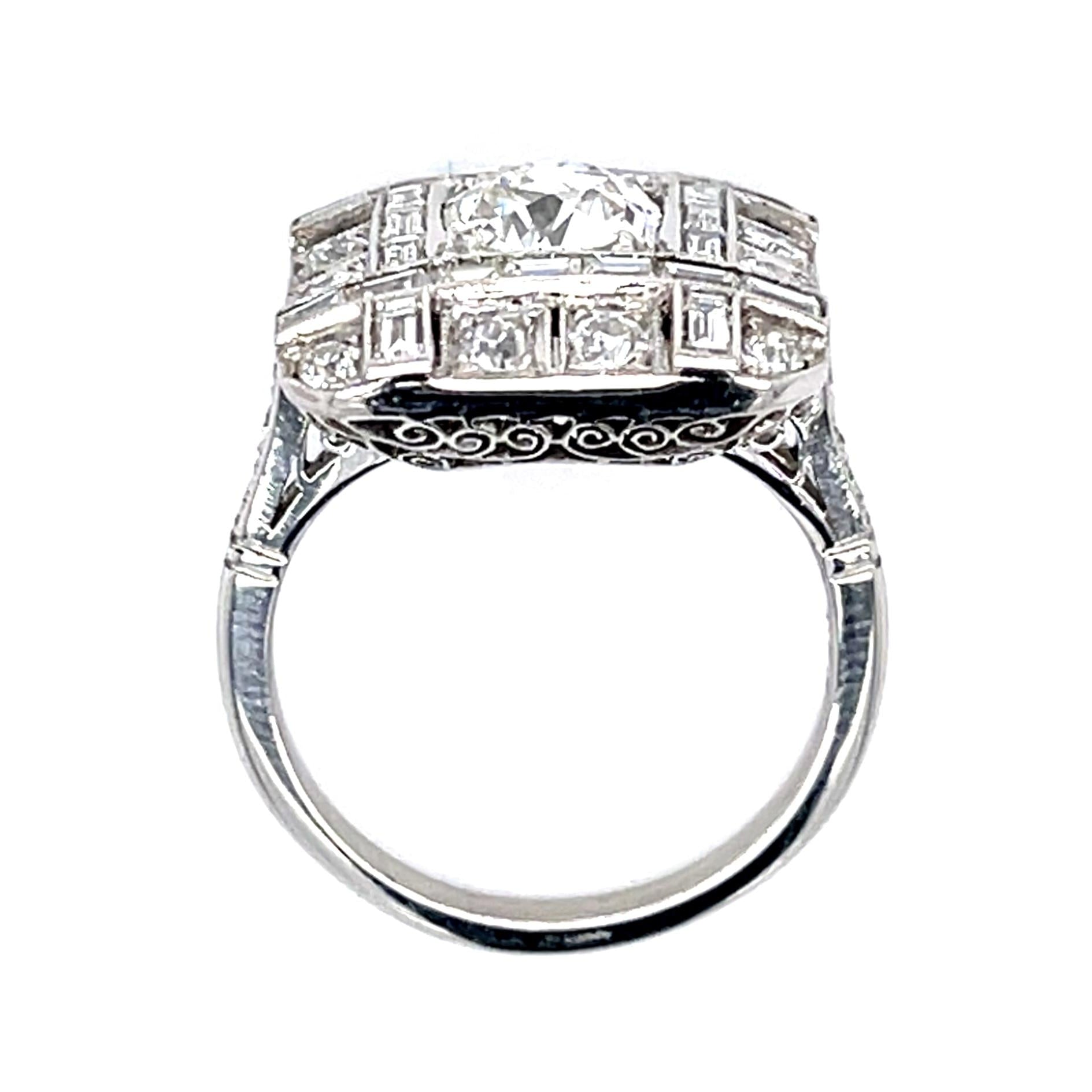 Art Deco Circa 1500s Old European Diamond Ring Statement Ring Roseark Vintage