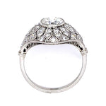 Round Diamond Handmade Ring Statement Ring Roseark Vintage