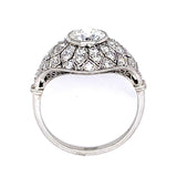 Round Diamond Handmade Ring Statement Ring Roseark Vintage