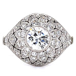 Round Diamond Handmade Ring Statement Ring Roseark Vintage