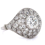 Round Diamond Handmade Ring Statement Ring Roseark Vintage