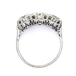 Art Deco European Three-Diamond Ring Statement Ring Roseark Vintage