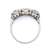 Art Deco European Three-Diamond Ring Statement Ring Roseark Vintage