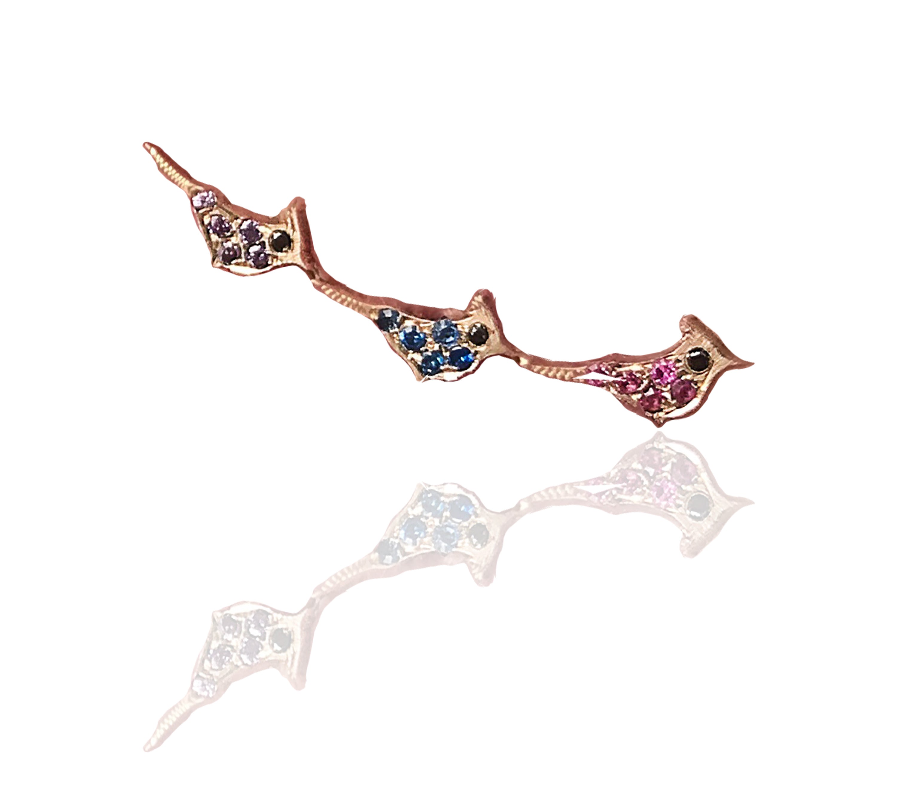 Rainbow Flock Ear Skimmer Ear Crawler Earring Yakira Rona