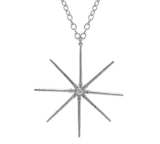Sea Star Necklace Pendant Elisabeth Bell Jewelry White Gold  