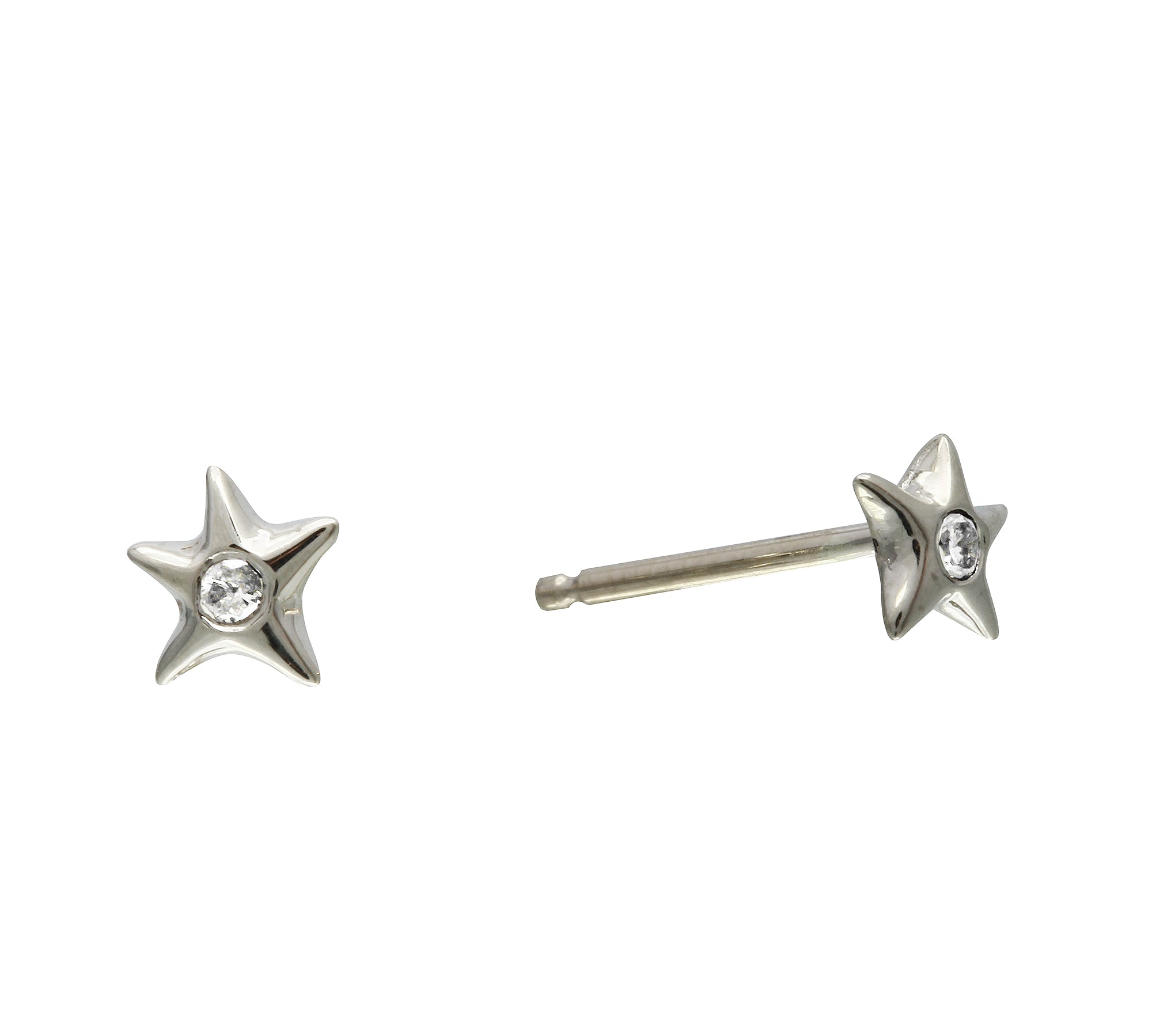 Star Stud Earring, Diamond Stud Earrings Jaine K Designs White Gold  