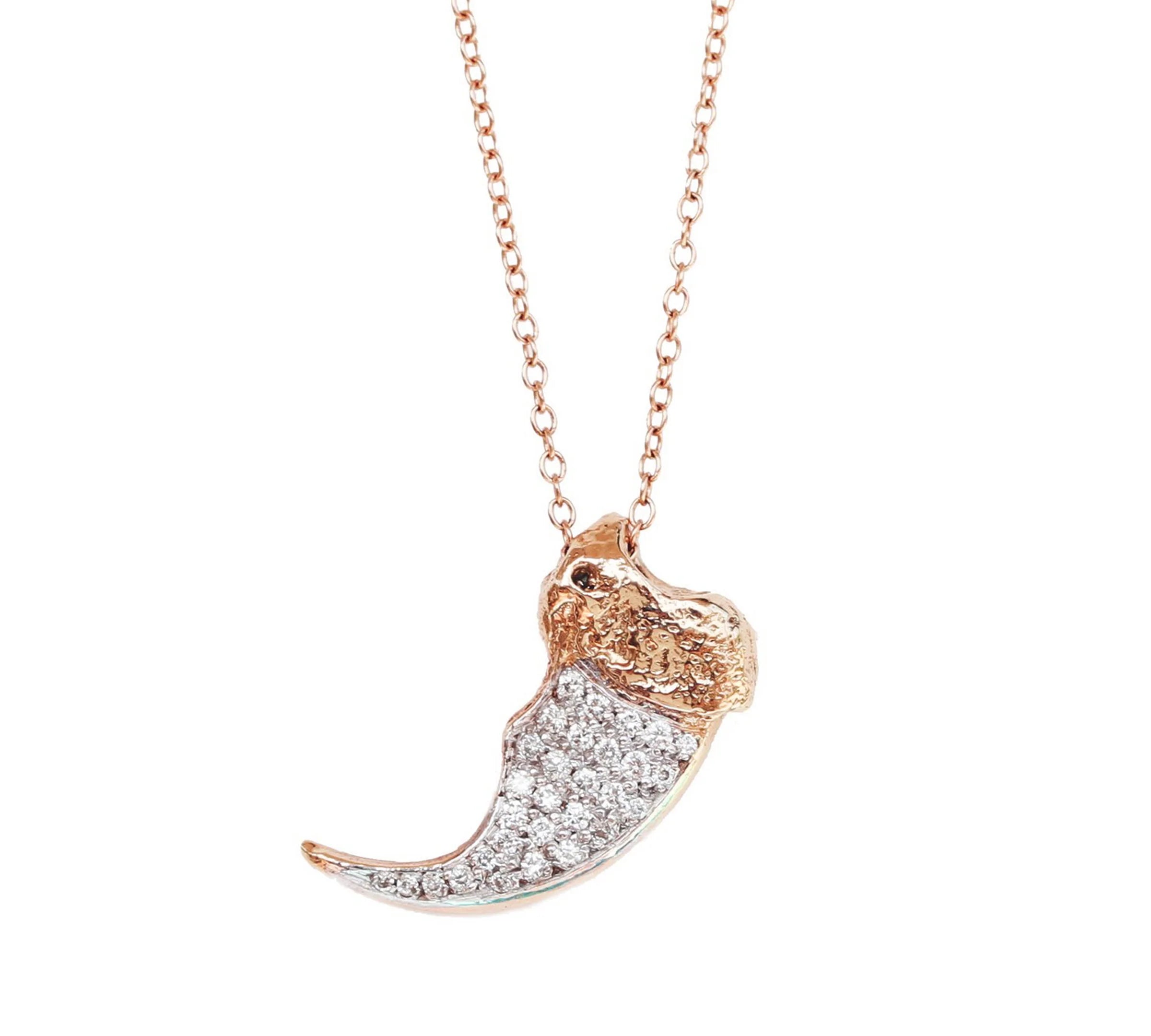Wolverine Claw Necklace Pendant Elisabeth Bell Jewelry Rose Gold  