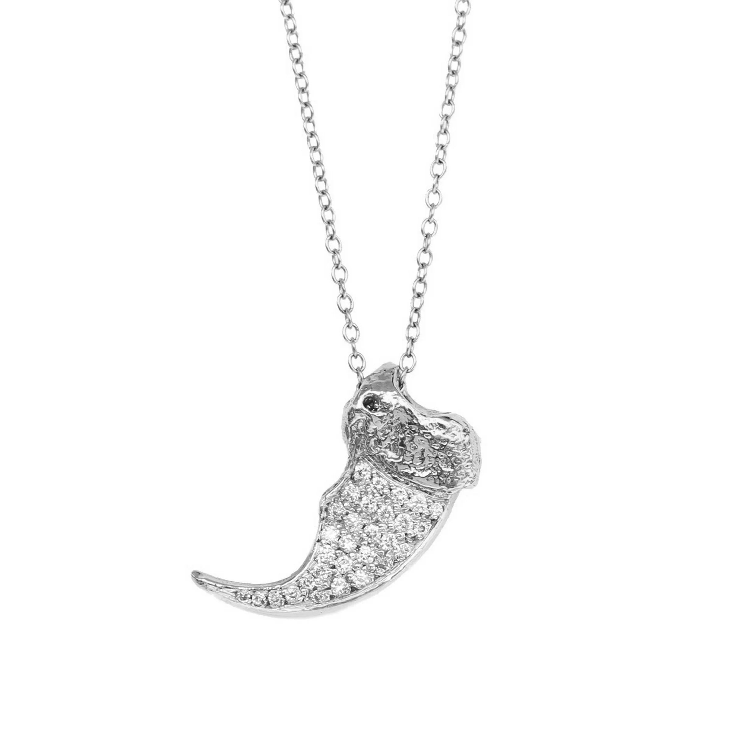 Wolverine Claw Necklace Pendant Elisabeth Bell Jewelry White Gold  