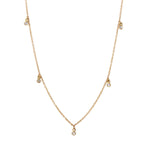 Five Diamond Shaker Collar Necklace Necklace Jaine K Designs Yellow Gold
