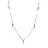 Five Diamond Shaker Collar Necklace Necklace Jaine K Designs Yellow Gold