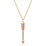 Ruby Diamond Arrow Necklace Pendant Hanut Singh   