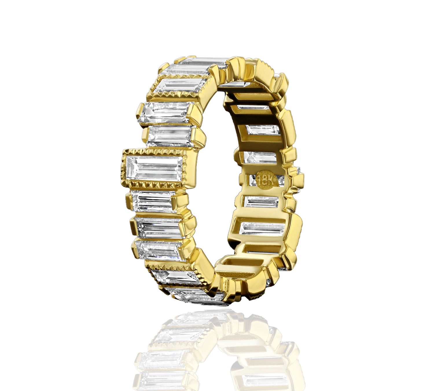 Deco Baguette Eternity Band Statement Ring House of RAVN