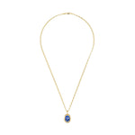 Sapphire Oval Pendant Necklace Pendant Ophelia Eve   