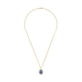 Sapphire Oval Pendant Necklace Pendant Ophelia Eve   