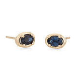 Sapphire Ellipse Studs Stud Earrings Kathryn Bentley   