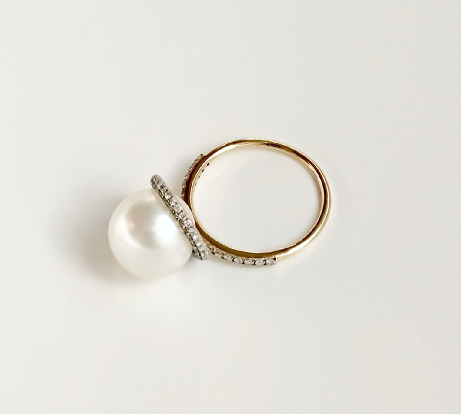 Pearl Diamond Classic Twist Ring Statement Carolyn Rodney   