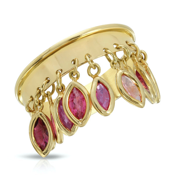 Dangle Ring in Raspberry Statement Christina Magdolna Jewelry   