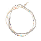 Pastel Candy Stick Asymmetrical Pearl Choker Beaded Necklace The Finest Stack