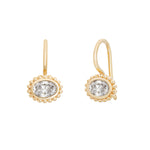 Diamond Scallop Earrings Drop Earrings Kathryn Bentley   