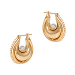 Diana Gold Earrings, Small Hoop Earrings Latelier Nawbar