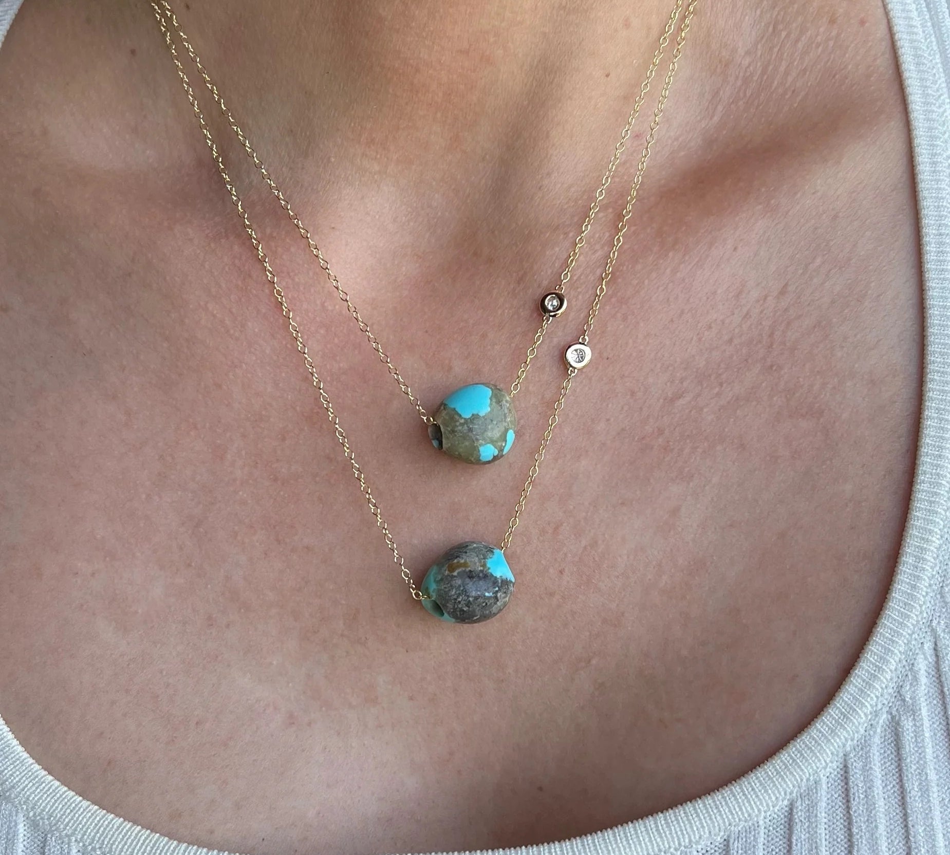Turquoise Nugget Necklace Necklace Elisabeth Bell Jewelry   