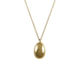 Solid Egg Necklace Pendant Elisabeth Bell Jewelry Yellow Gold  