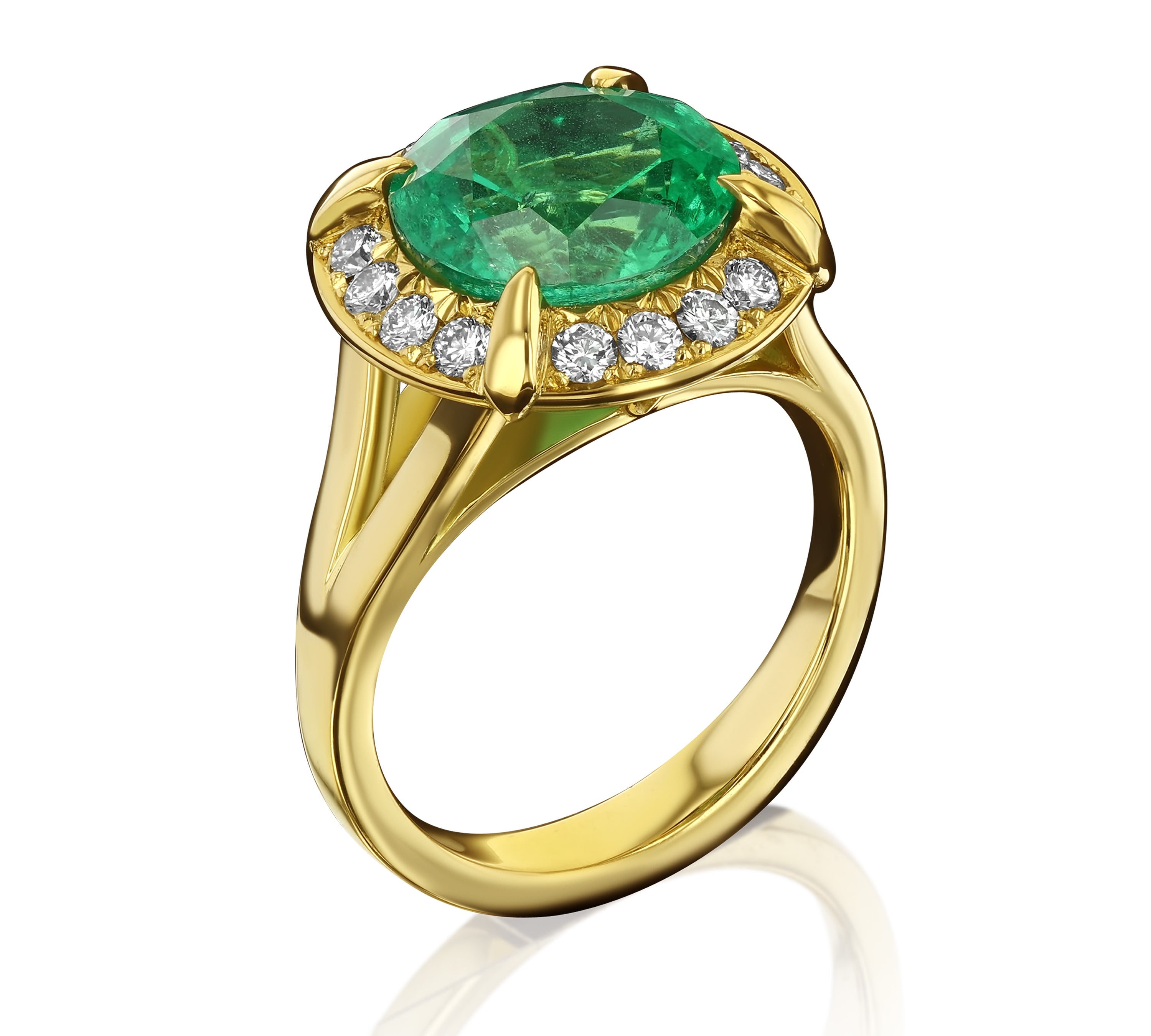 Emerald Between Worlds Ring Statement Ring House of RAVN