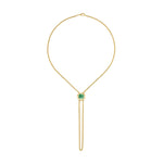 Emerald Mini Victorian Slider Necklace Lariat Necklace Ophelia Eve