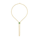 Emerald Mini Victorian Slider Necklace Lariat Necklace Ophelia Eve