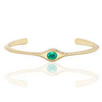 Emerald Oval Cuff Cuff Bracelet Ophelia Eve   