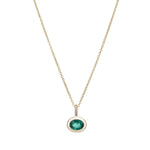 Oval Stone Pendant Necklace Pendant Necklace Kathryn Bentley 16inch Ovalette Chain Necklace Emerald