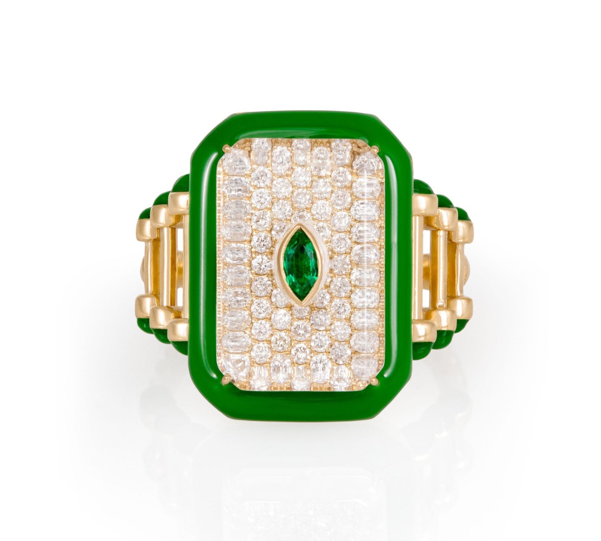 Moments in Evergreen Ring, Large Statement Ring Latelier Nawbar