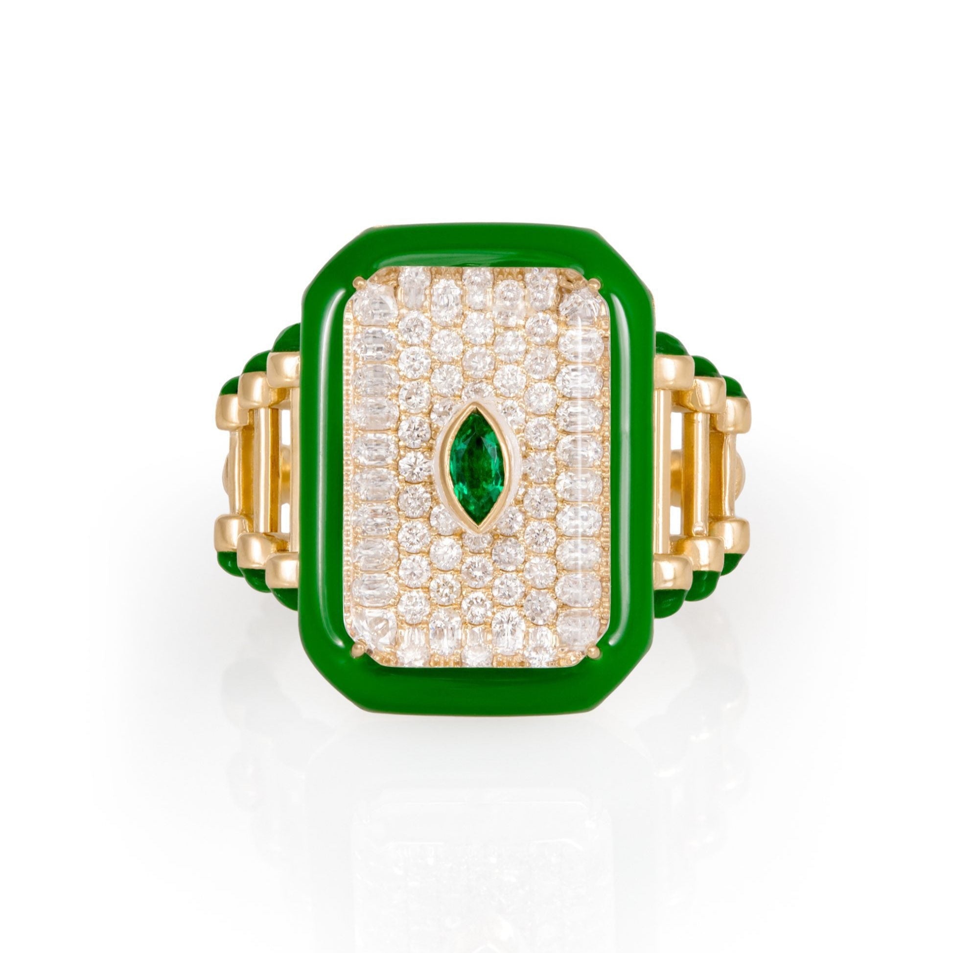 Moments in Evergreen Ring, Large Statement Ring Latelier Nawbar