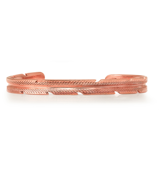 Feather Cuff Bracelet Elisabeth Bell Jewelry Rose Gold  