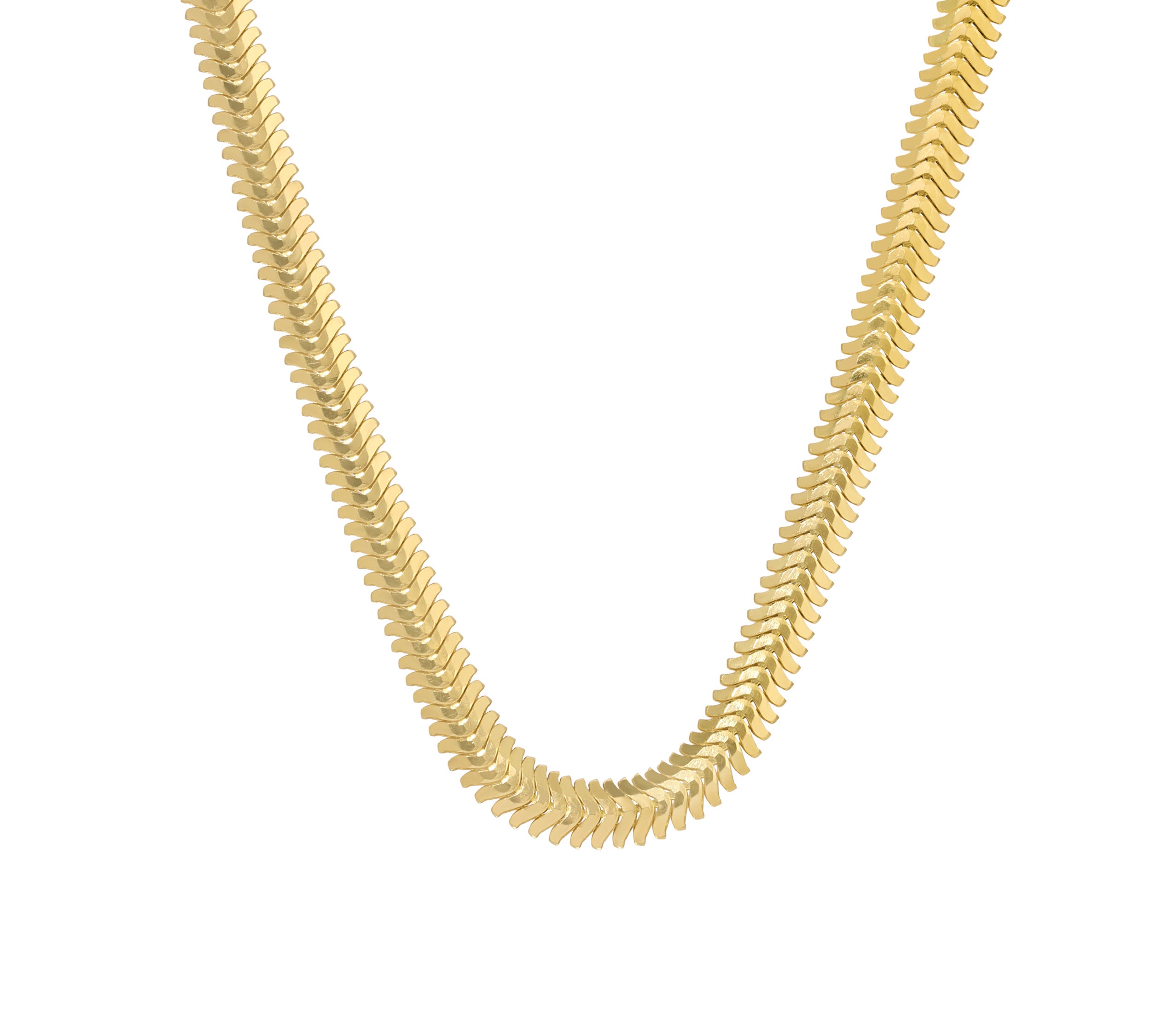 Deux Flat Snake Chain Chain Necklace Roseark Deux   