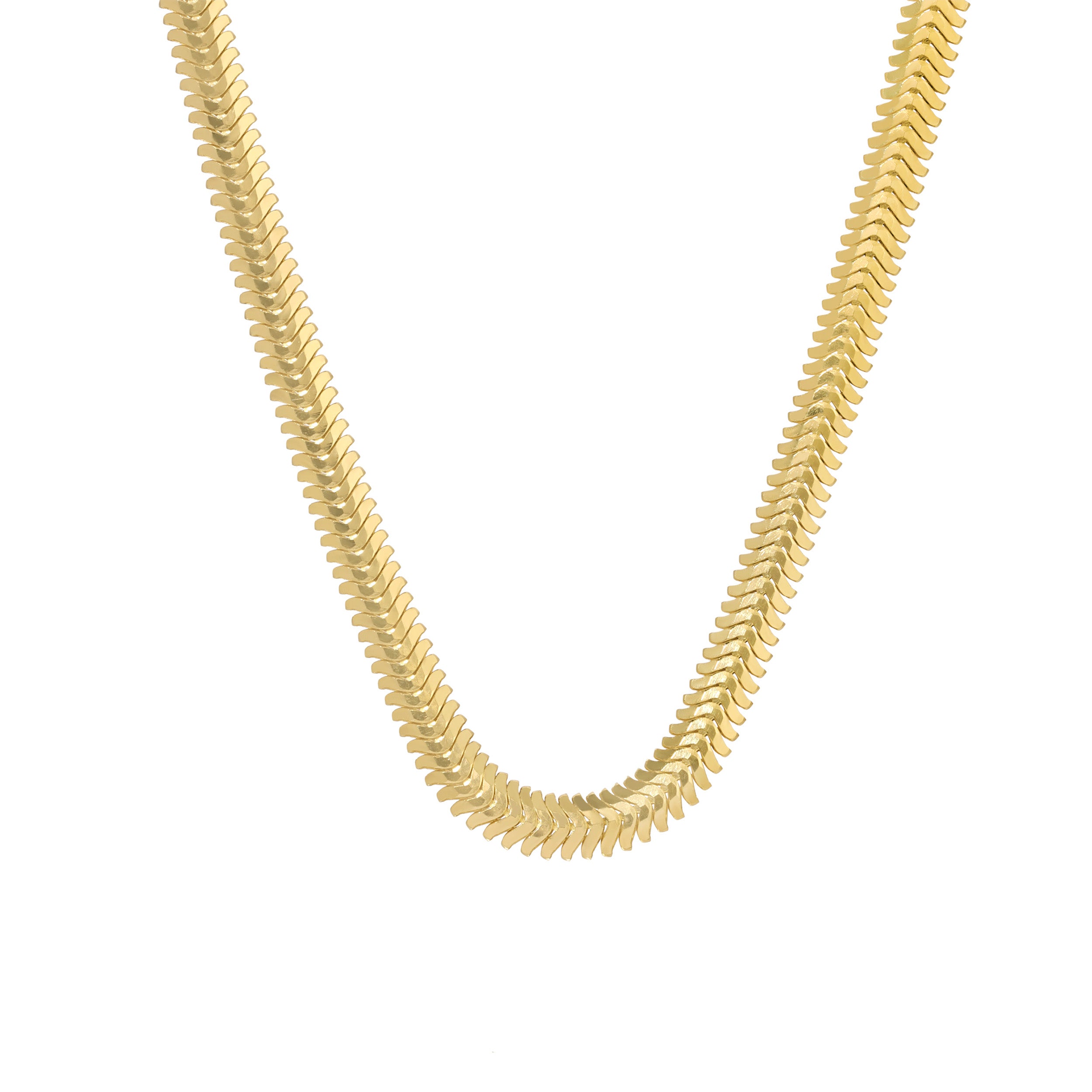 Deux Flat Snake Chain Chain Necklace Roseark Deux   