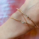 Diamond Solitaire with Pave Bangle Bangle Jaine K Designs