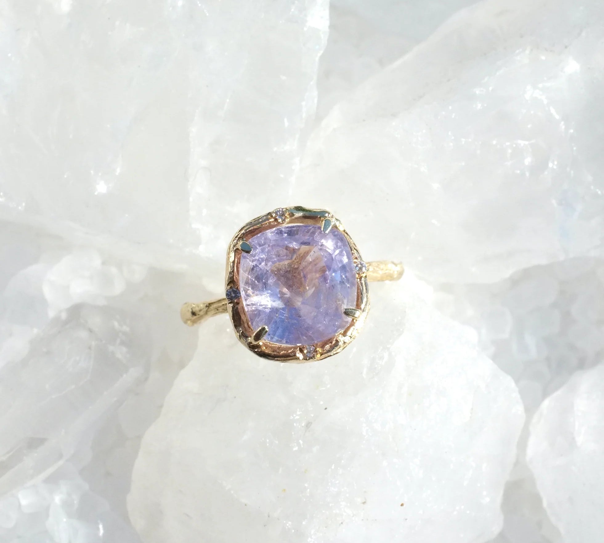 Glacial Sapphire Ring Cocktail Elisabeth Bell Jewelry   